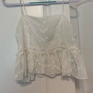 White baby doll tank